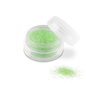 Ozdoba do paznokci nitki zielone neon w pojemniczku 5ml - 4