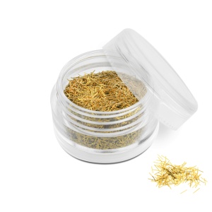 Ozdoba do paznokci nitki złote hologram w pojemniczku 5ml - 6