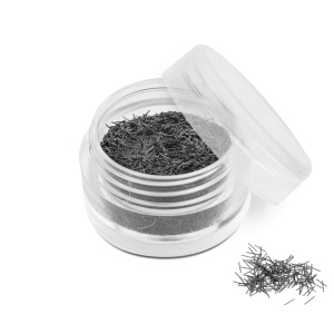 Ozdoba do paznokci nitki czarne w pojemniczku 5ml - 14