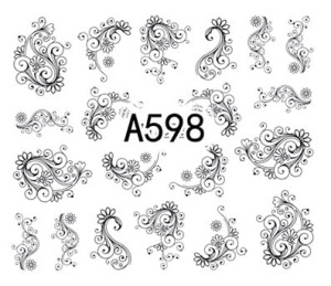 Naklejki wodne do paznokci - A598