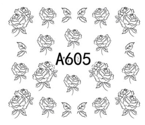 Naklejki wodne do paznokci - A605