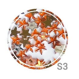 Ozdoba do paznokci Cyrkonie gwiazdki pomarańczowe S3