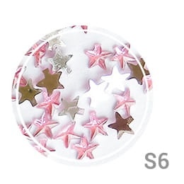 Ozdoba do paznokci Cyrkonie gwiazdki jasny róż S6