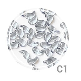 Ozdoba do paznokci Cyrkonie przecinki przezroczyste C01