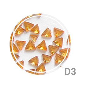 Ozdoba do paznokci Cyrkonie trójkąciki pomarańczowe D3
