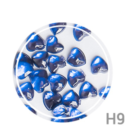 Ozdoba do paznokci Cyrkonie serduszka granatowe H9