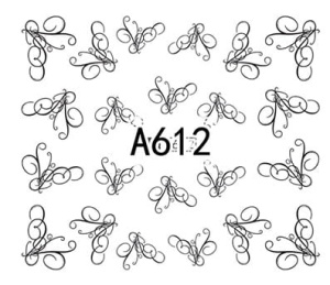 Naklejki wodne do paznokci - A612