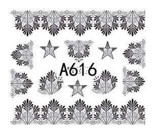 Naklejki wodne do paznokci - A616