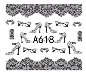 Naklejki wodne do paznokci - A618