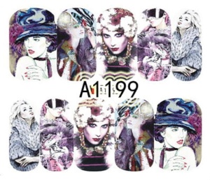 Naklejki wodne do paznokci - A1199