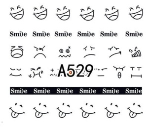 Naklejki wodne do paznokci - A529