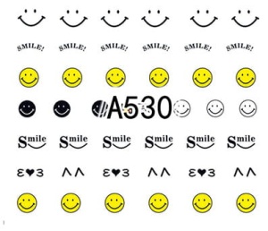 Naklejki wodne do paznokci - A530