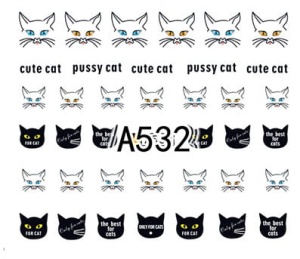 Naklejki wodne do paznokci - A532