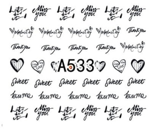 Naklejki wodne do paznokci - A533