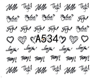 Naklejki wodne do paznokci - A534