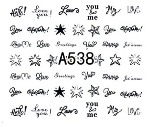 Naklejki wodne do paznokci - A538