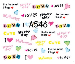 Naklejki wodne do paznokci - A546