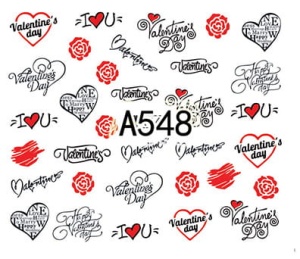 Naklejki wodne do paznokci - A548