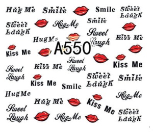 Naklejki wodne do paznokci - A550