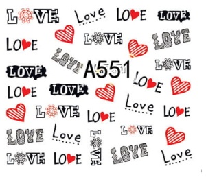 Naklejki wodne do paznokci - A551