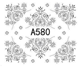 Naklejki wodne do paznokci - A580