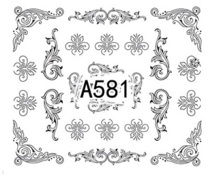 Naklejki wodne do paznokci - A581