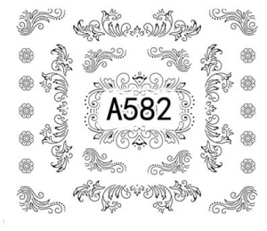 Naklejki wodne do paznokci - A582