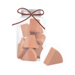 Zestaw 12 beżowych gąbeczek w słoiczku