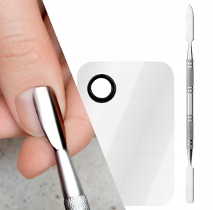 Zestaw paletka + bagietka do mieszania kosmetyków