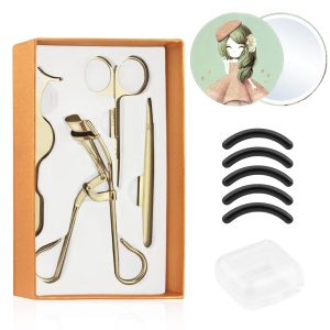 Zestaw profesjonalnych narzędzi do rzęs Lash Gold - 4 elementy