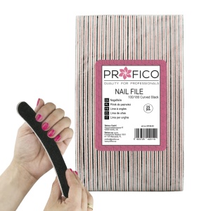 Pilnik do paznokci 100/180 banan czarny 25 sztuk