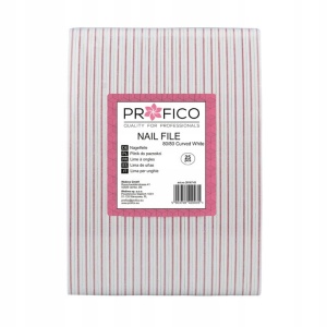 Pilnik 80/80 banan biały do manicure pedicure 25szt.