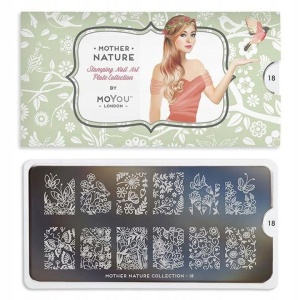 MOYOU Mother Nature płytka do zdobień paznokci 18