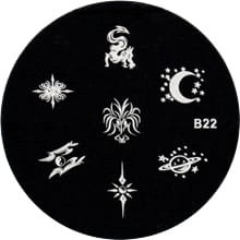 Płytka do stempelka wzorki do zdobień paznokci - B22