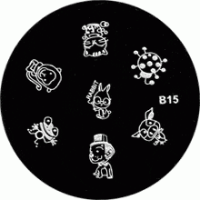 Płytka do stempelka wzorki do zdobień paznokci - B15