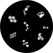 Płytka do stempelka wzorki do zdobień paznokci - B14