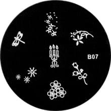 Płytka do stempelka wzorki do zdobień paznokci - B07