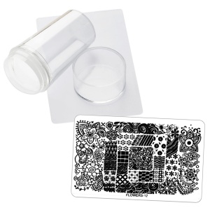 STEMPELEK + ZDRAPKA + PŁYTKA FLOWER (12)