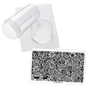 STEMPELEK + ZDRAPKA + PŁYTKA FLOWER (13)