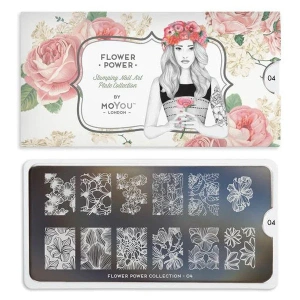 MOYOU LONDON Flower Power - płytka do zdobień - 04