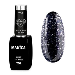 Manica Top hybrydowy UV/LED Gel Polish Top Stardust Silver 10ml