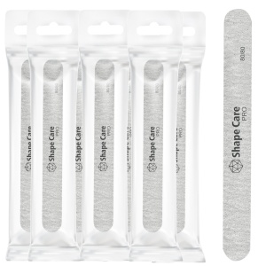 Shape Care PRO Pilnik 80/80 prosty szary- Bezpieczny Pakiet 100szt.