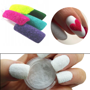 Fluffy nails Zamsz Aksamit na Paznokcie Pluszowe manicure Efekt Flock 