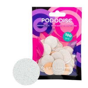 STALEKS Wymienne pilniki białe do dysku do pedicure PODODISC M EXPERT PDF-20-100w (50 szt)