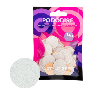 STALEKS Wymienne pilniki białe do dysku do pedicure PODODISC M EXPERT PDF-20-240w (50 szt)