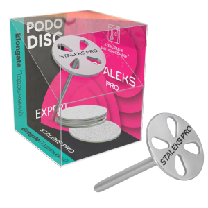 STALEKS PODODISC metalowy wydłużony STALEKS PRO M (20 mm) + zestaw nakładek 180 grit 5 szt