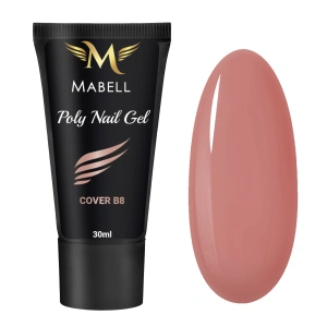 MABELL POLY NAIL GEL AKRYLOŻEL DO PRZEDŁUŻANIA I BUDOWANIA PAZNOKCI COVER B8 CIEMNY BEŻ 30 G