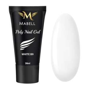 MABELL AKRYLOŻEL POLY NAIL GEL DO PRZEDŁUŻANIA I BUDOWY PAZNOKCI BIAŁY WHITE B9 30G