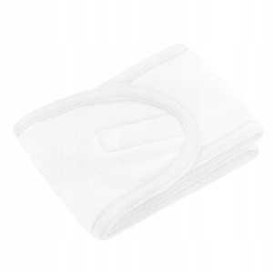 Opaska kosmetyczna na rzep Biała