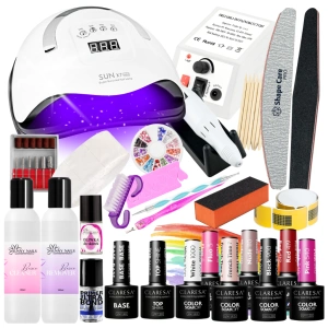 Zestaw Startowy do Manicure Hybrydowego CLARESA LAMPA + FREZARKA + AKCESORIA